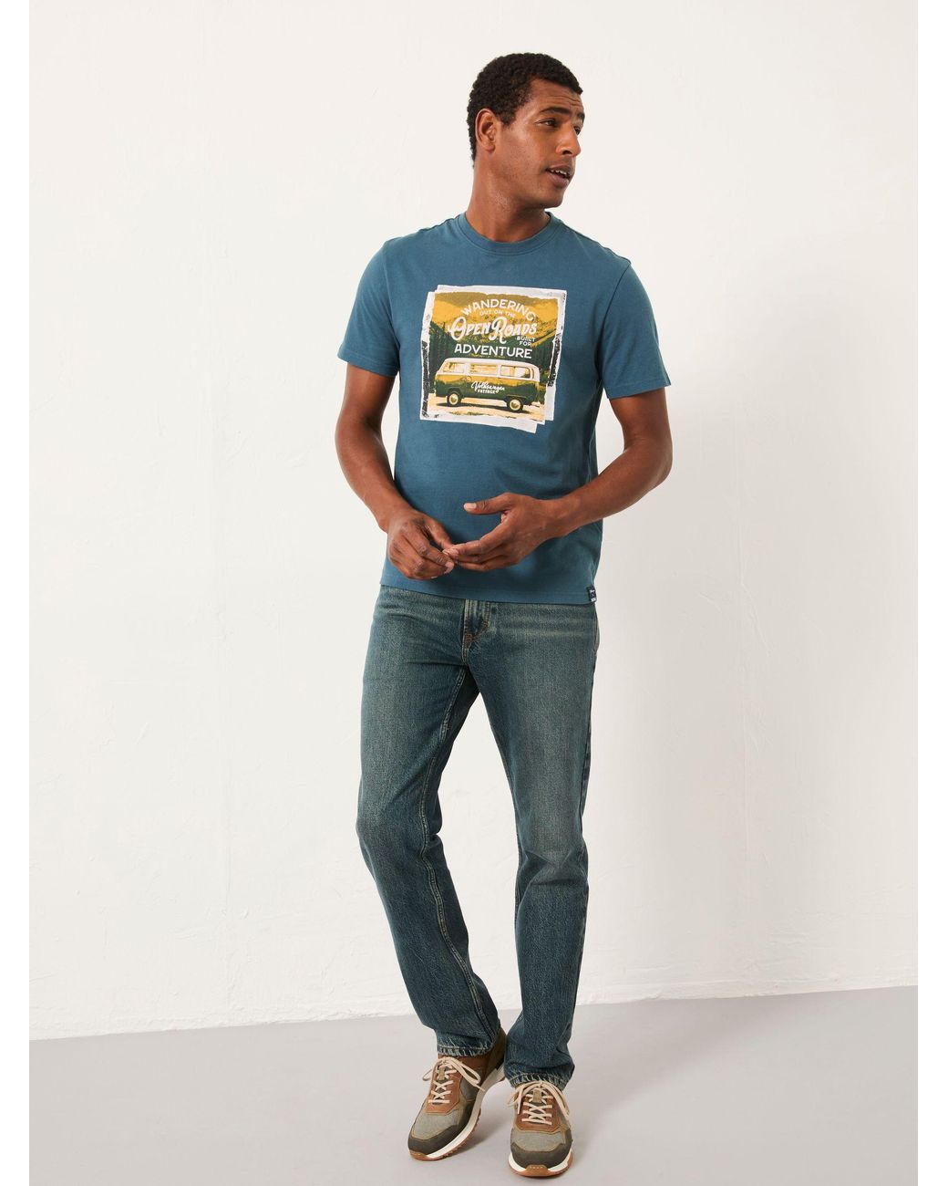 FatFace Blue Graphic T-Shirt for men