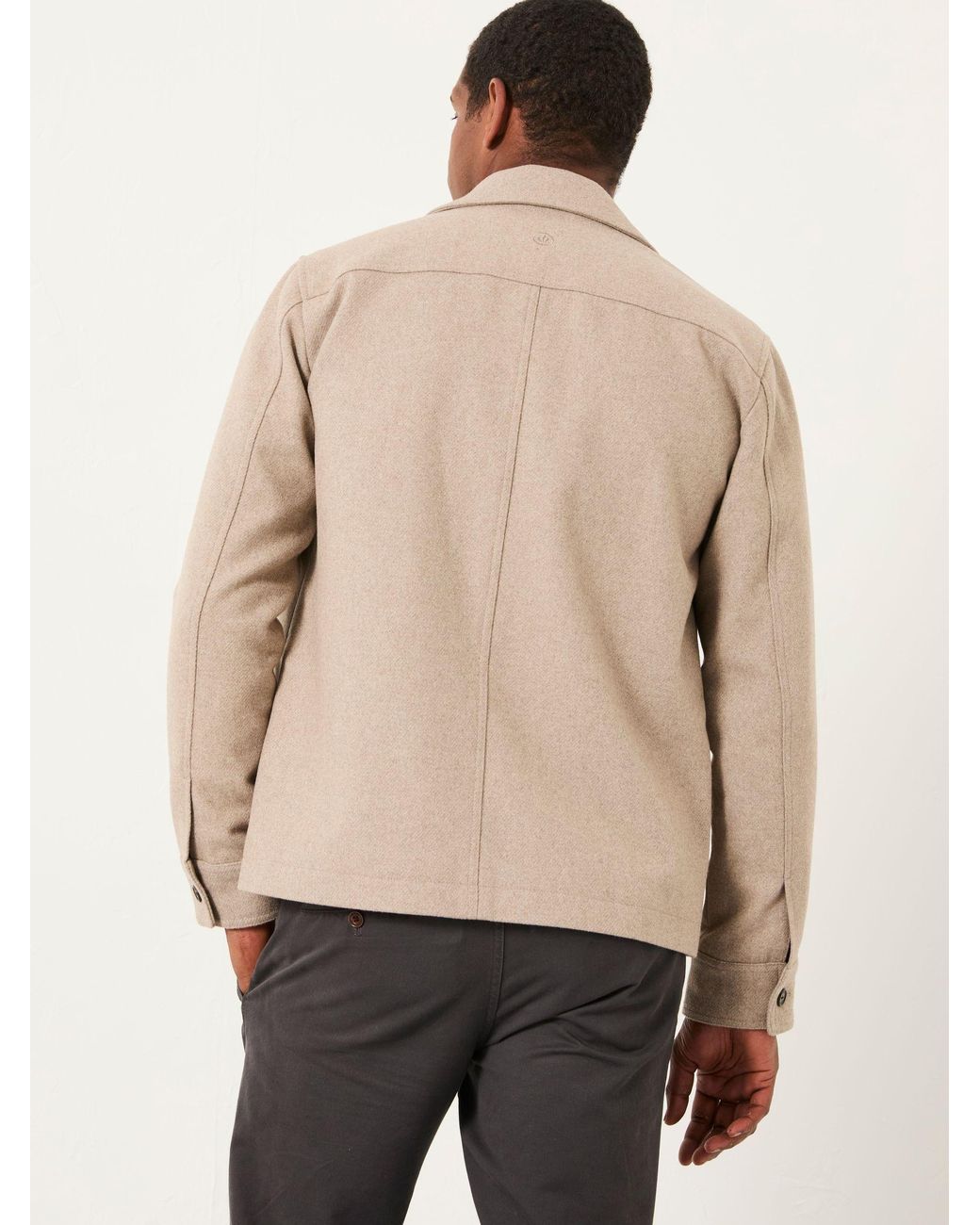 FatFace Black Hadston Wool Mix Jacket for men