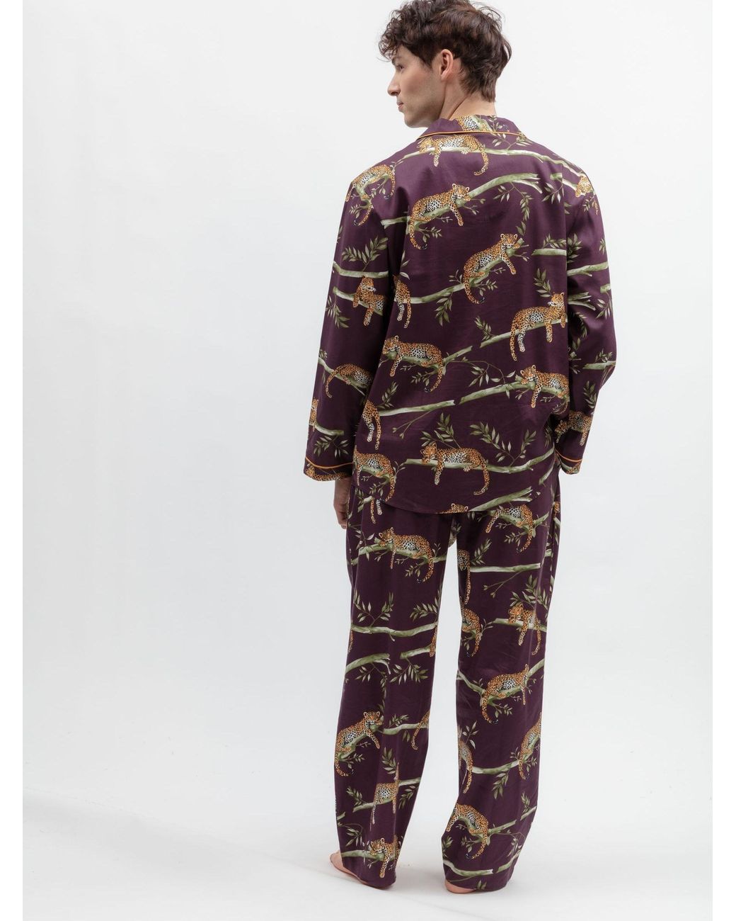 Cyberjammies Purple Leopard Print Pyjamas Set for men