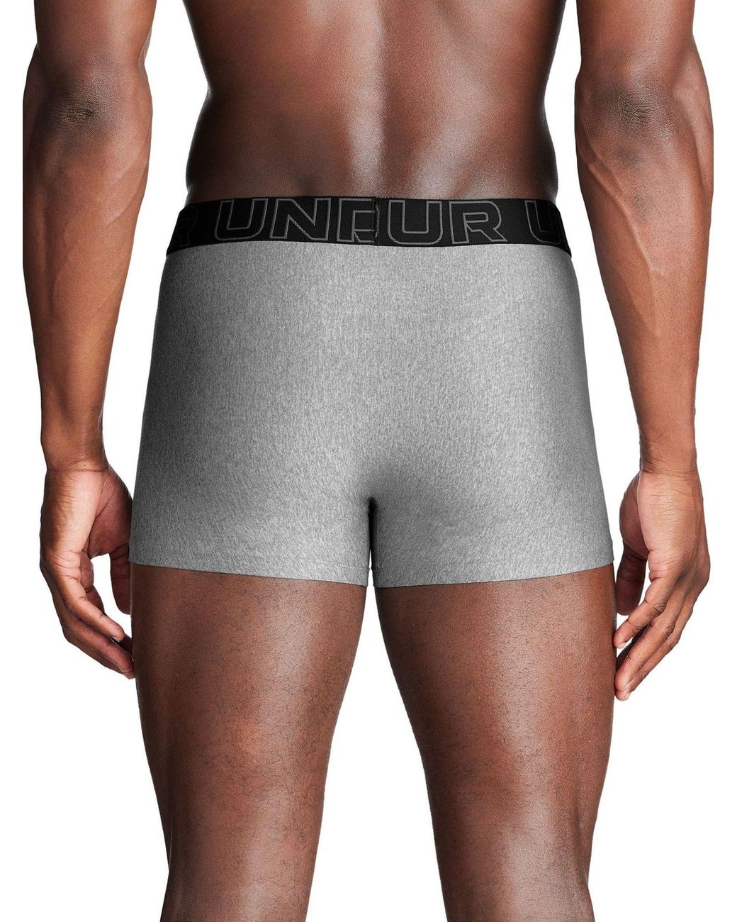 Under Armour Gray Performance Tech 3" Solid Boxers 3 Pack for men