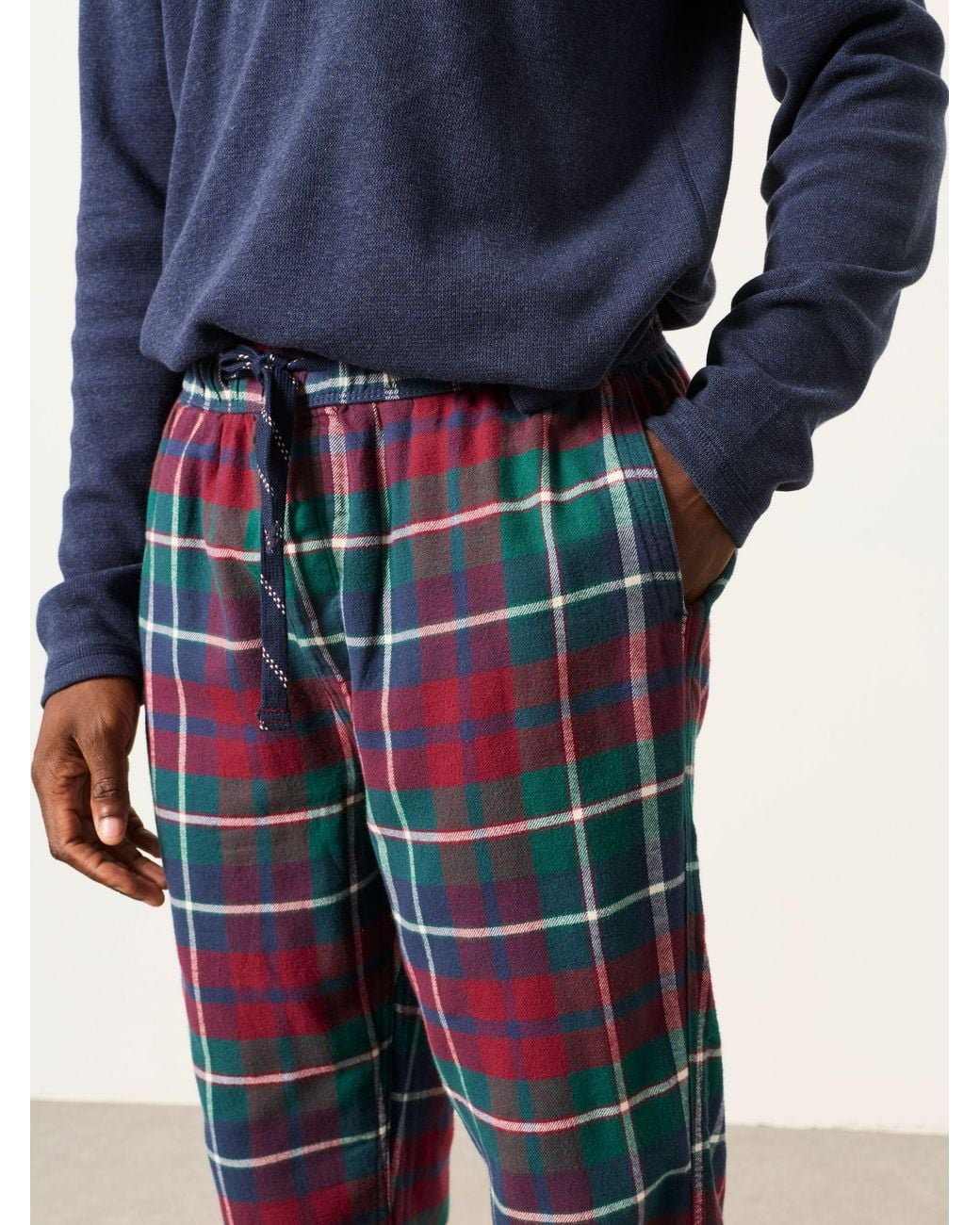 FatFace Blue Moray Check Pyjama Bottom for men