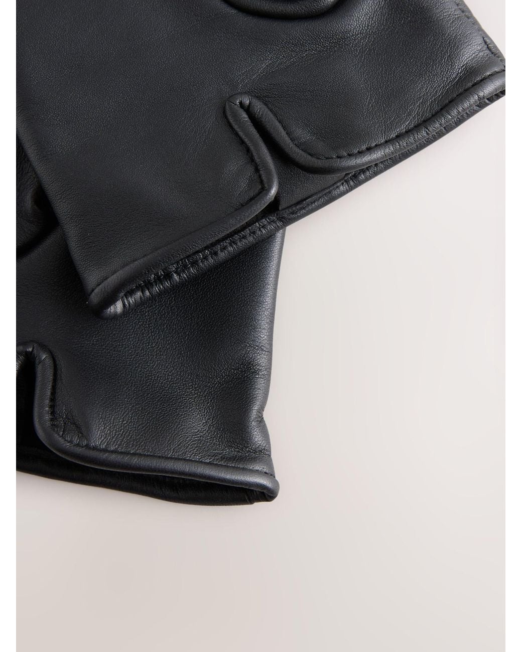Next Black Leather Gloves for men