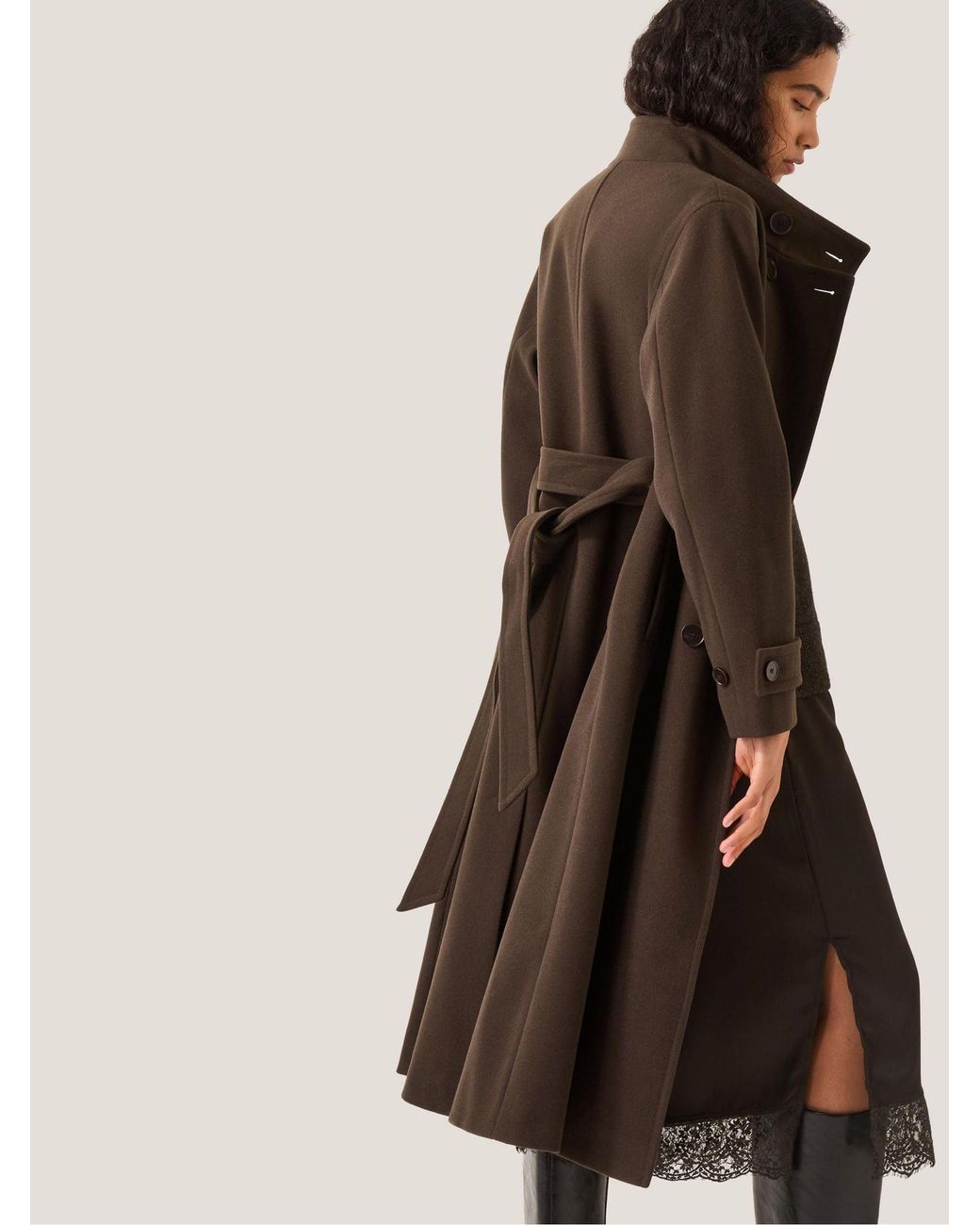 Monsoon Natural Tia Funnel Trench Coat