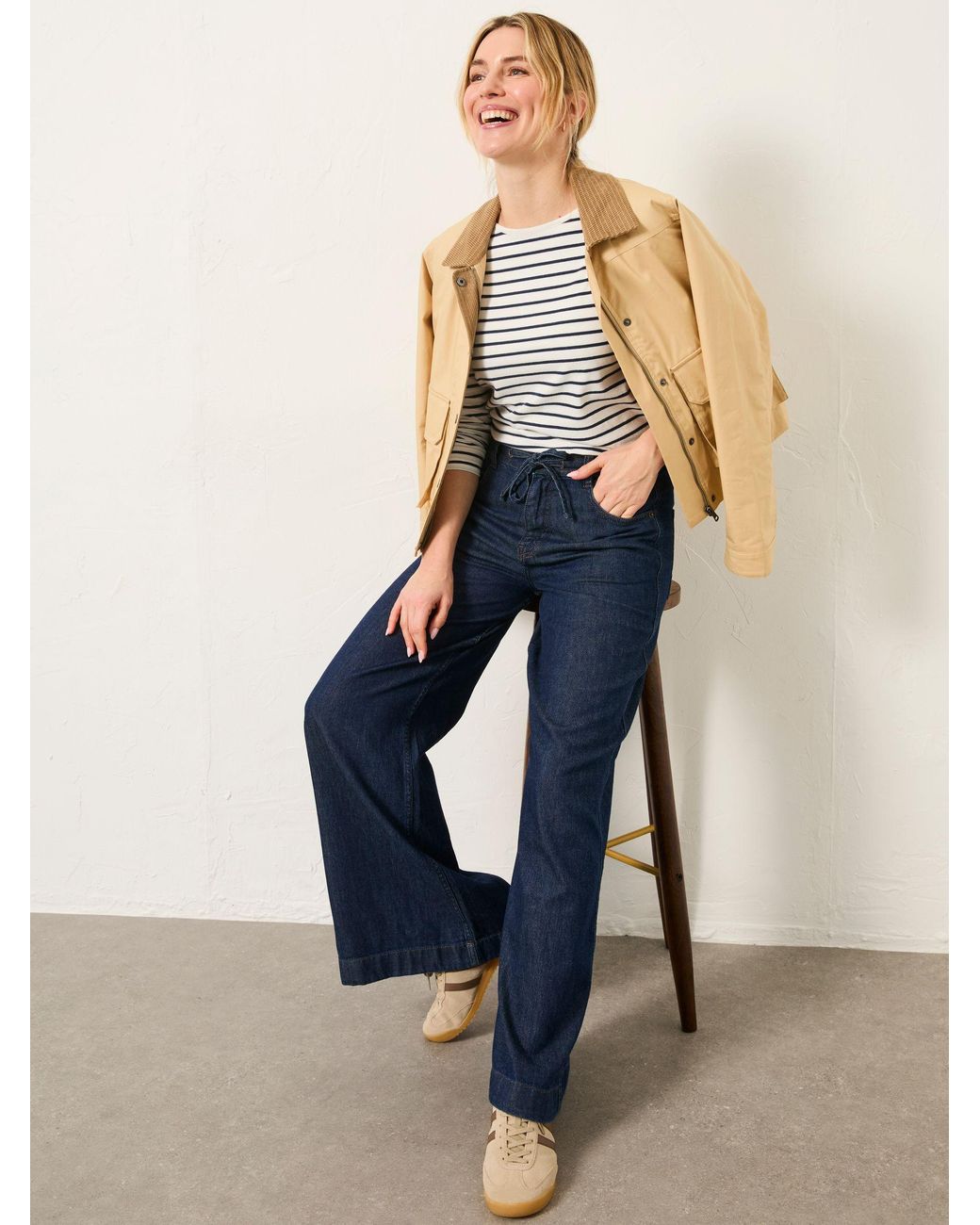 FatFace Blue Amberley Wide Leg Jeans