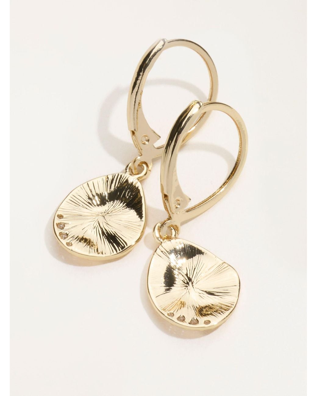 FatFace Natural Disc Drop Earrings