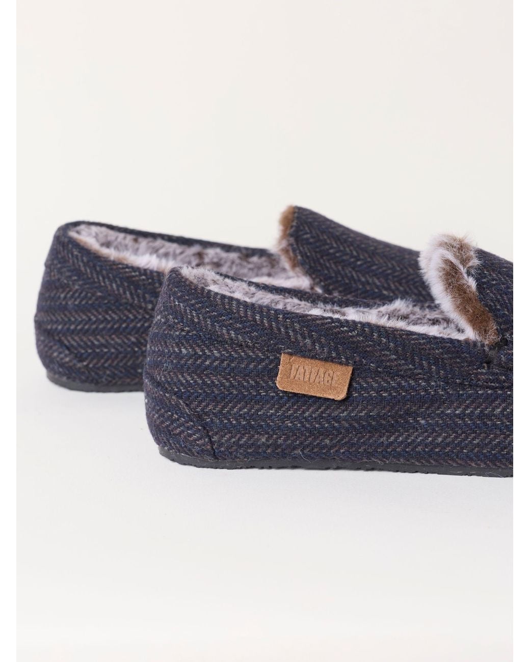 FatFace Blue Fatface Noah Moccasin Slipper for men