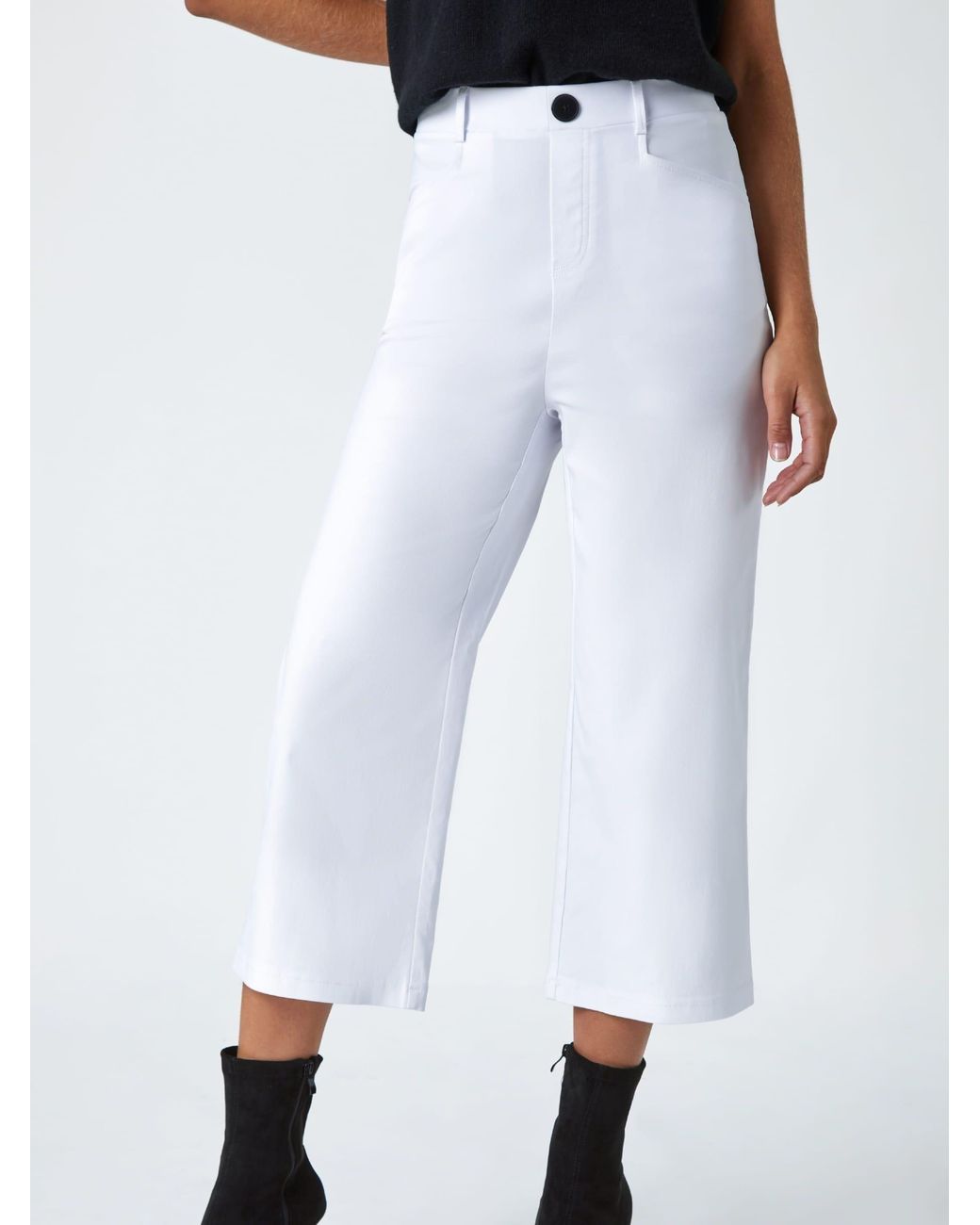 Roman Green Cropped Stretch Culottes