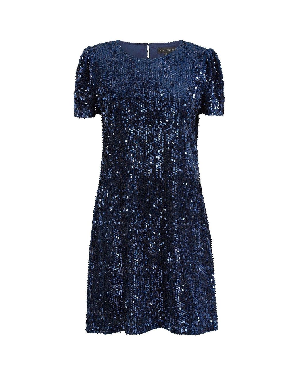 Yumi' Blue Sequin Tunic Dress