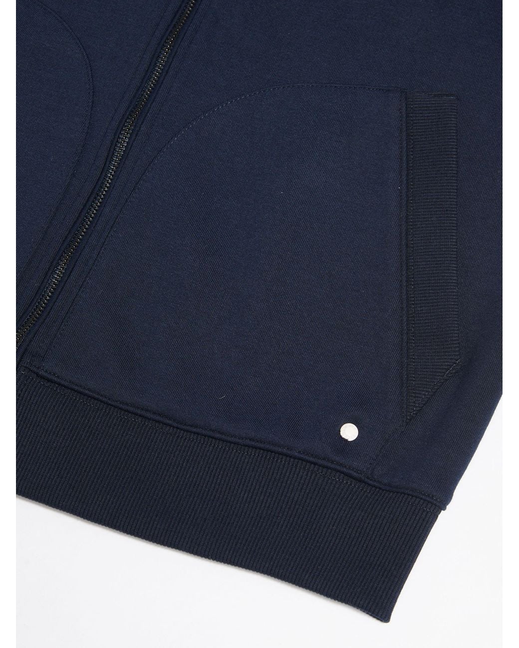 Peckham Rye Blue Full Zip Hooded Jacket for men