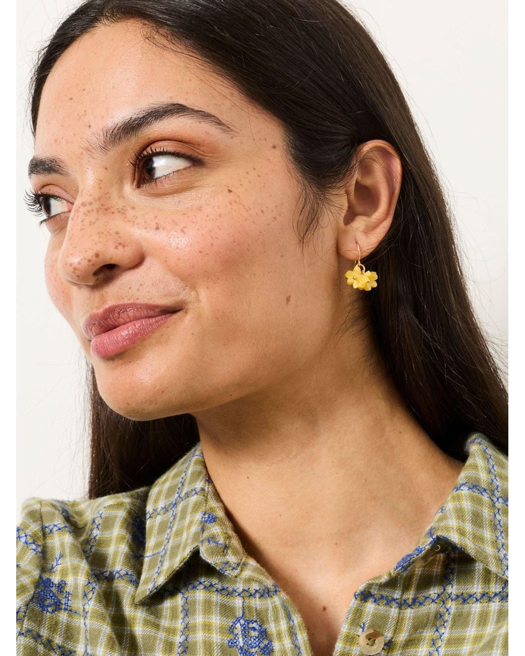 FatFace Metallic Fatface Flower Cluster Earrings