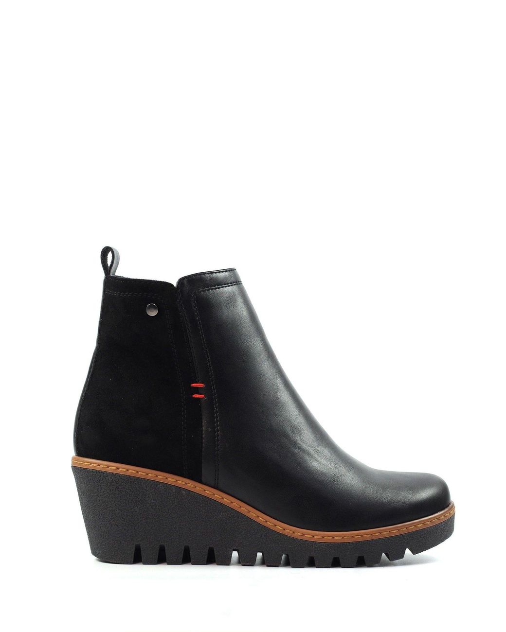 Lunar Black Pixie Wedge Ankle Boots
