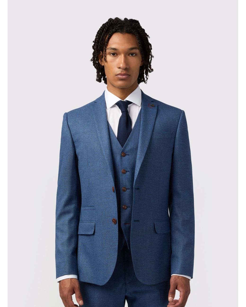 Antique Rogue Blue Blake Texture Jacket for men