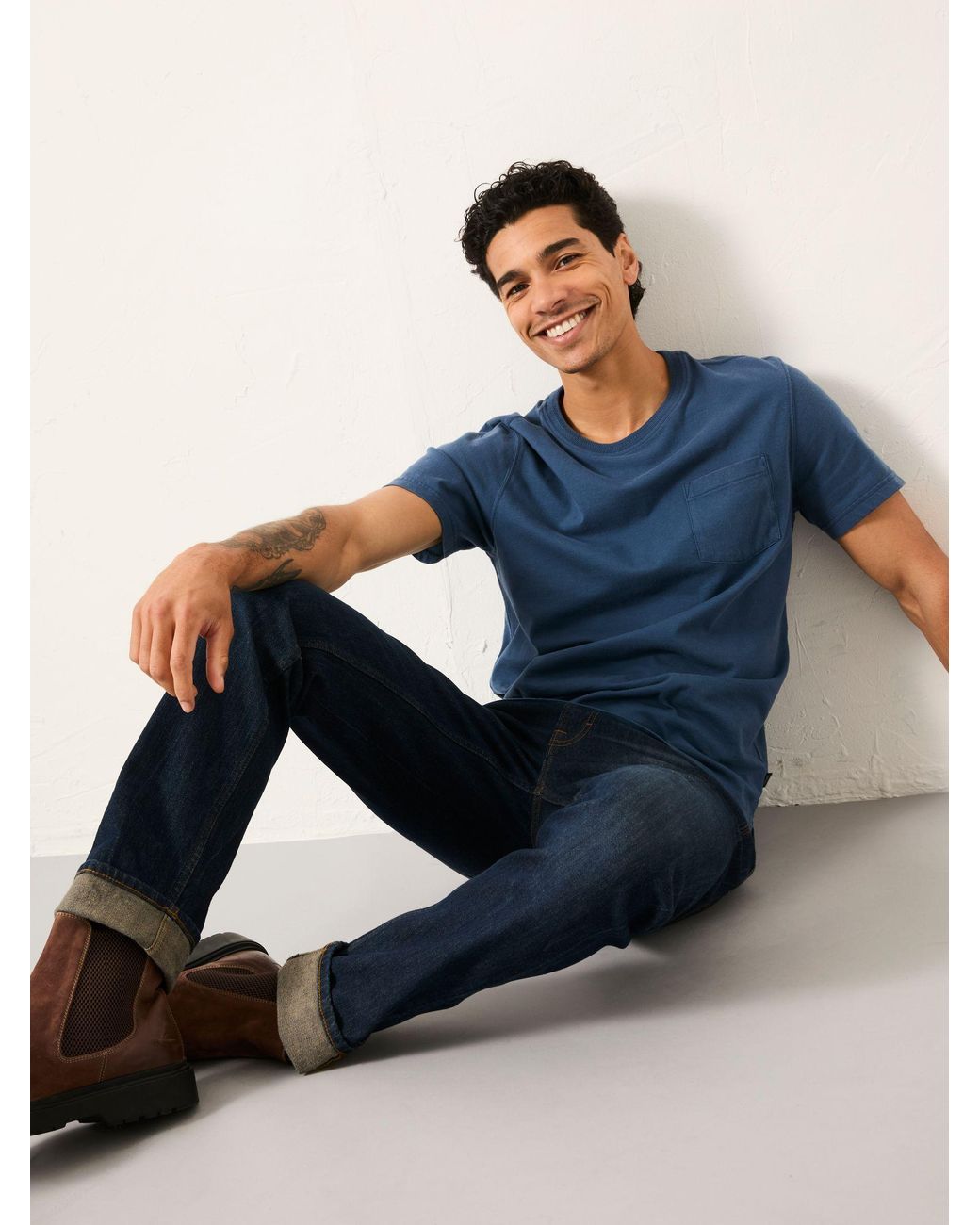 FatFace Blue Slim Fit Jeans for men