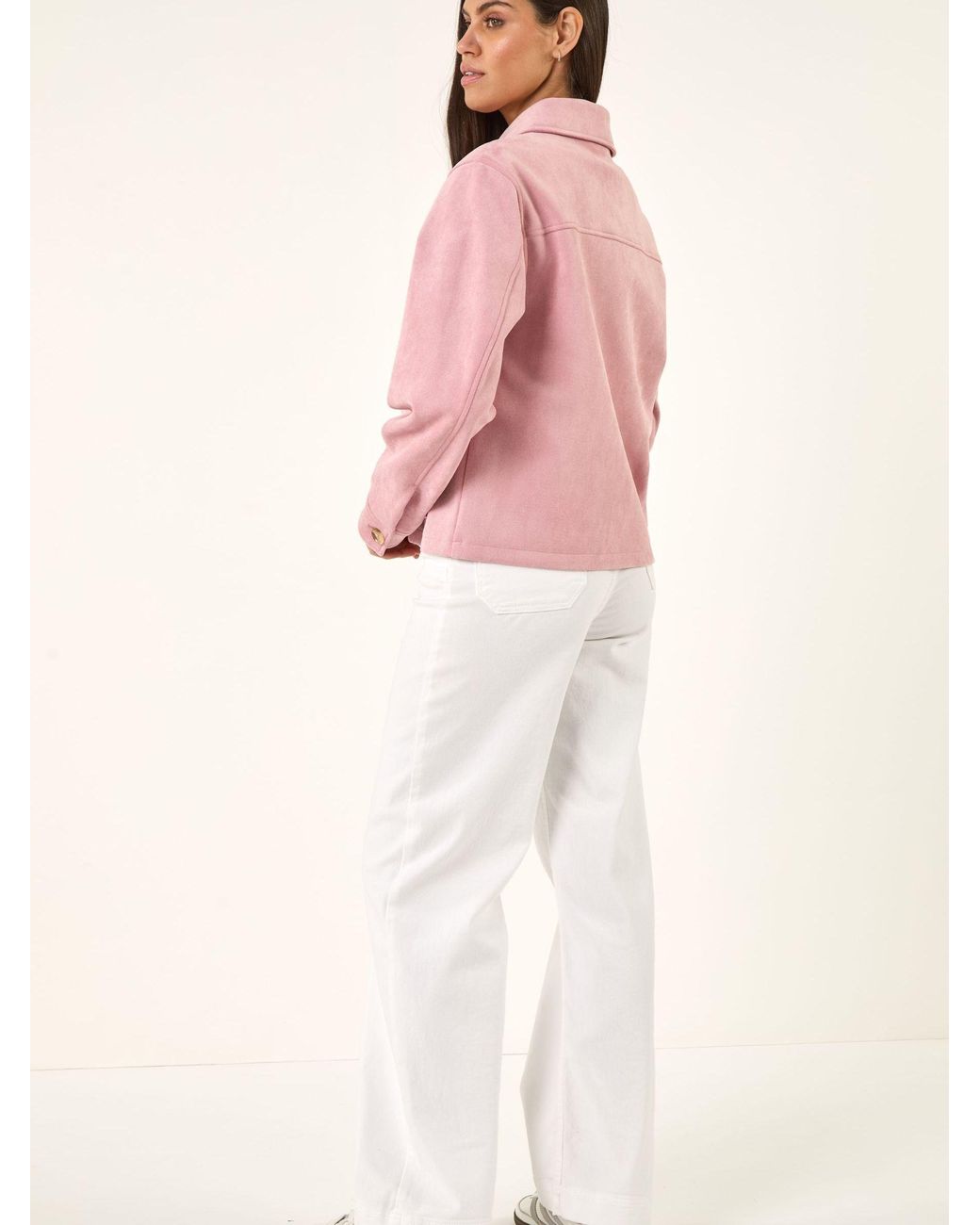 Roman Blue Suedette Button Jacket