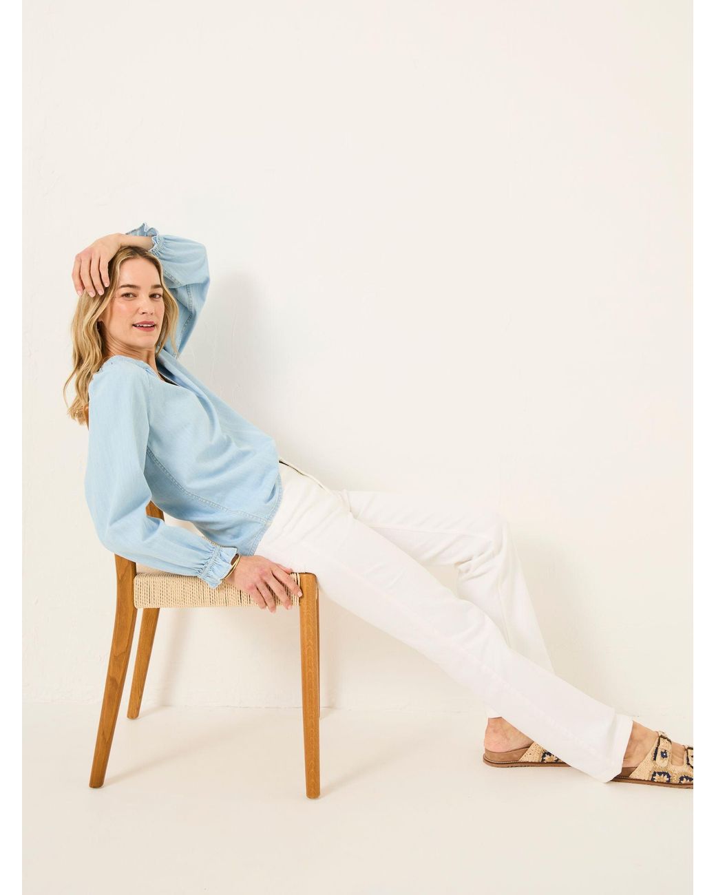 FatFace Blue Elise Wide Leg Jeans