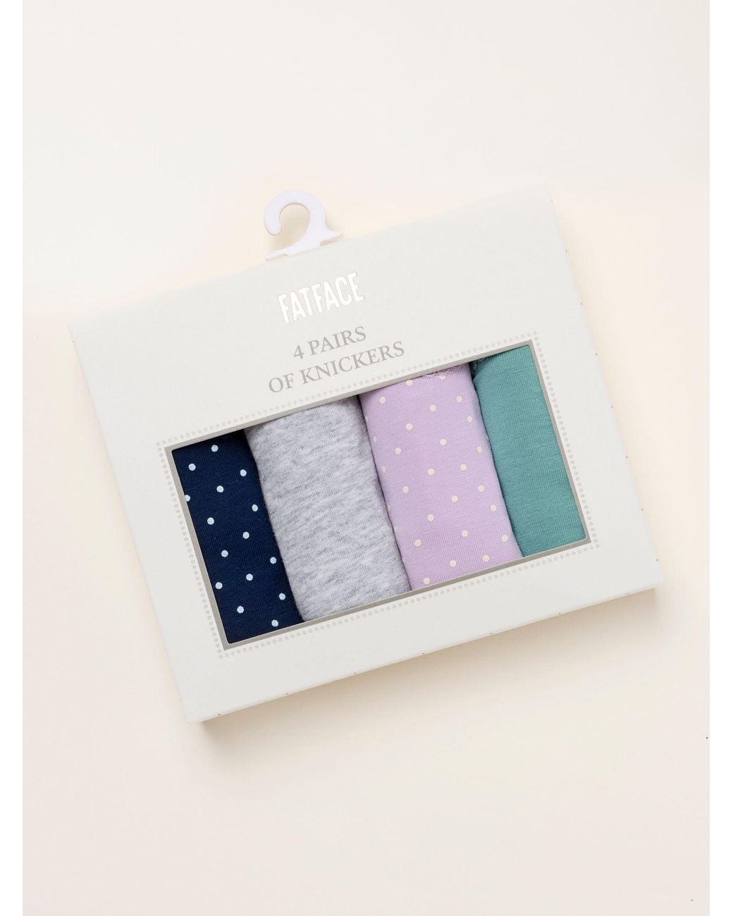 FatFace Blue Fatface 4 Pack Of Spot High Leg Knickers