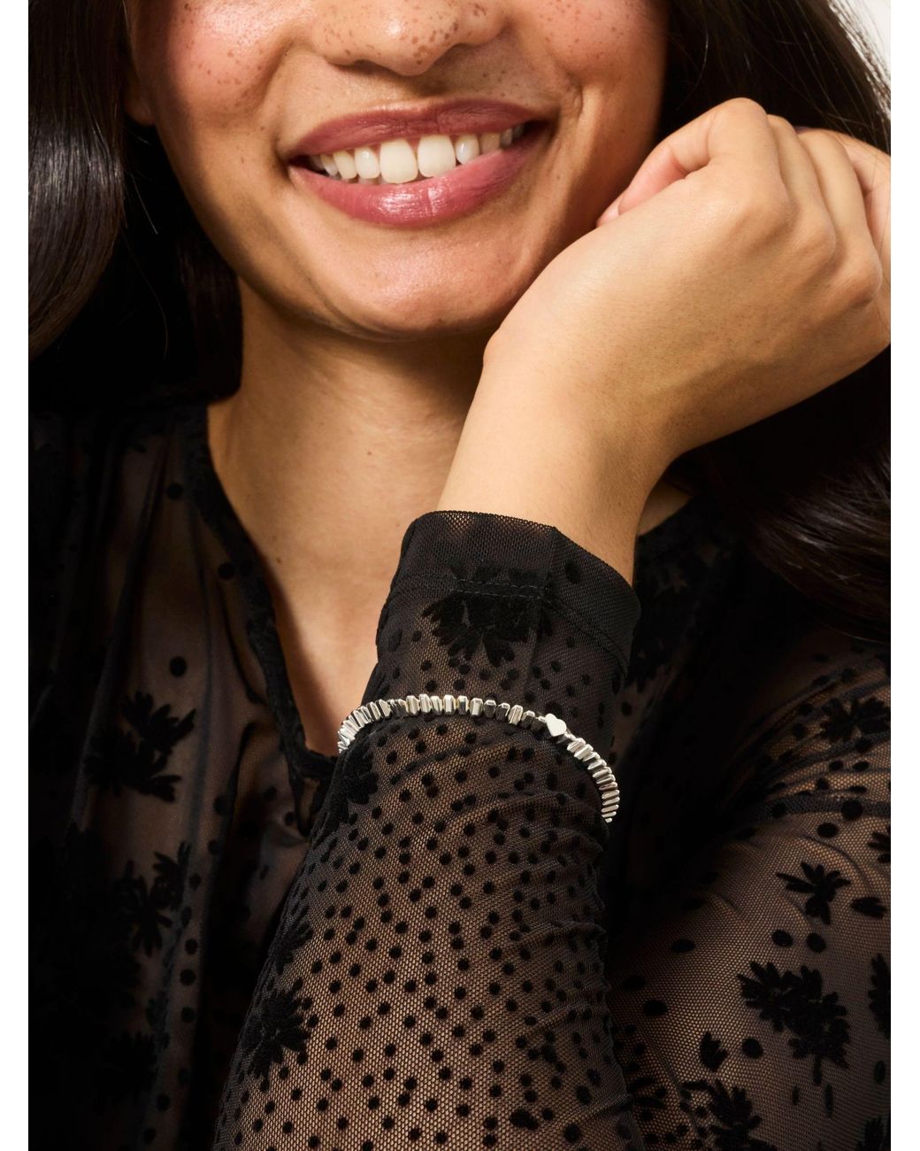 FatFace Natural Fatface Tone Heart Bracelet