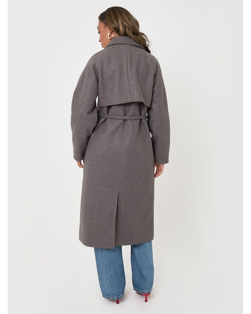 Threadbare Gray Longline Cocoon Coat