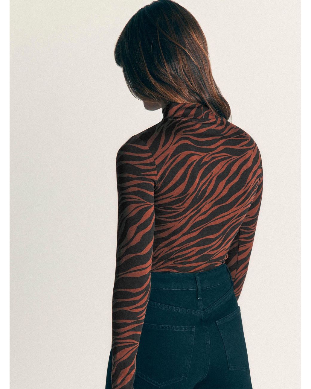 Boden Brown High Neck Jersey Top