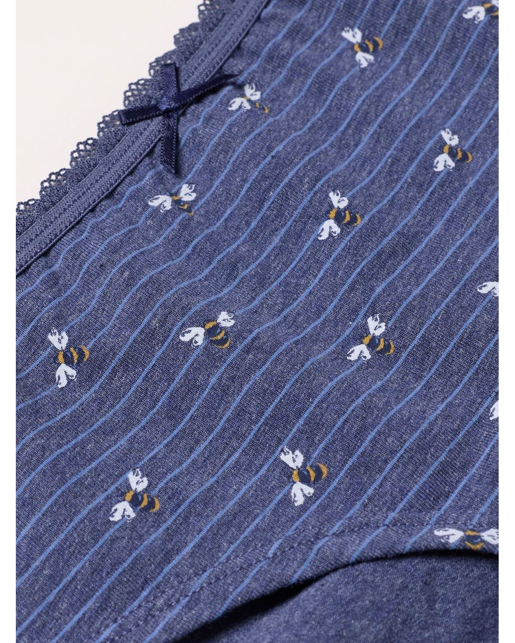 FatFace Blue Stripe Bee Short Knickers