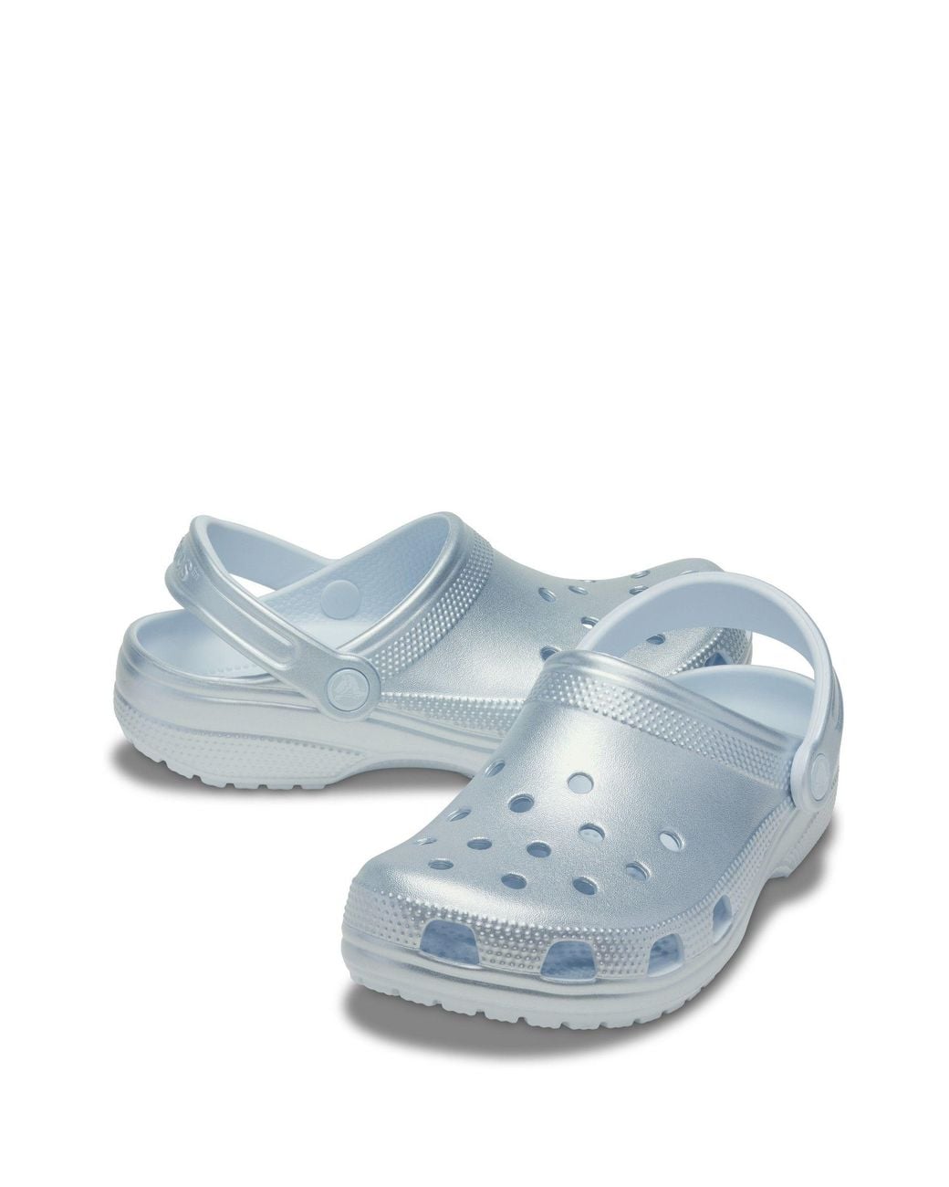 CROCSTM Blue Classic Tinted Metallic Clogs