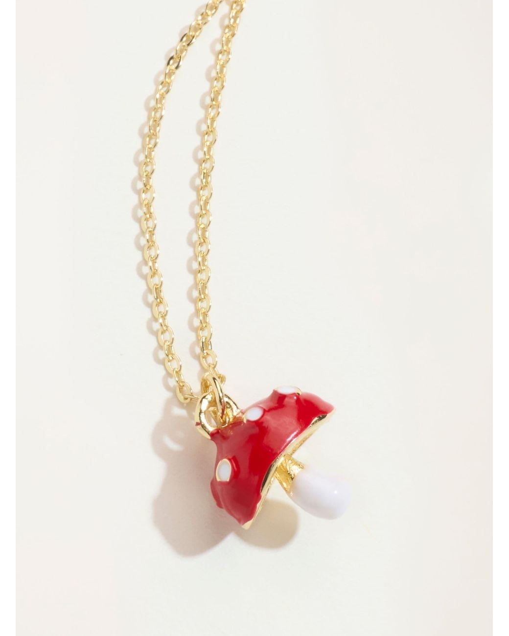 FatFace Black Toadstool Necklace
