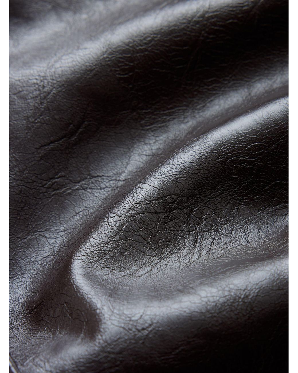 Next Black Chocolate Faux Leather Button Through Jacket
