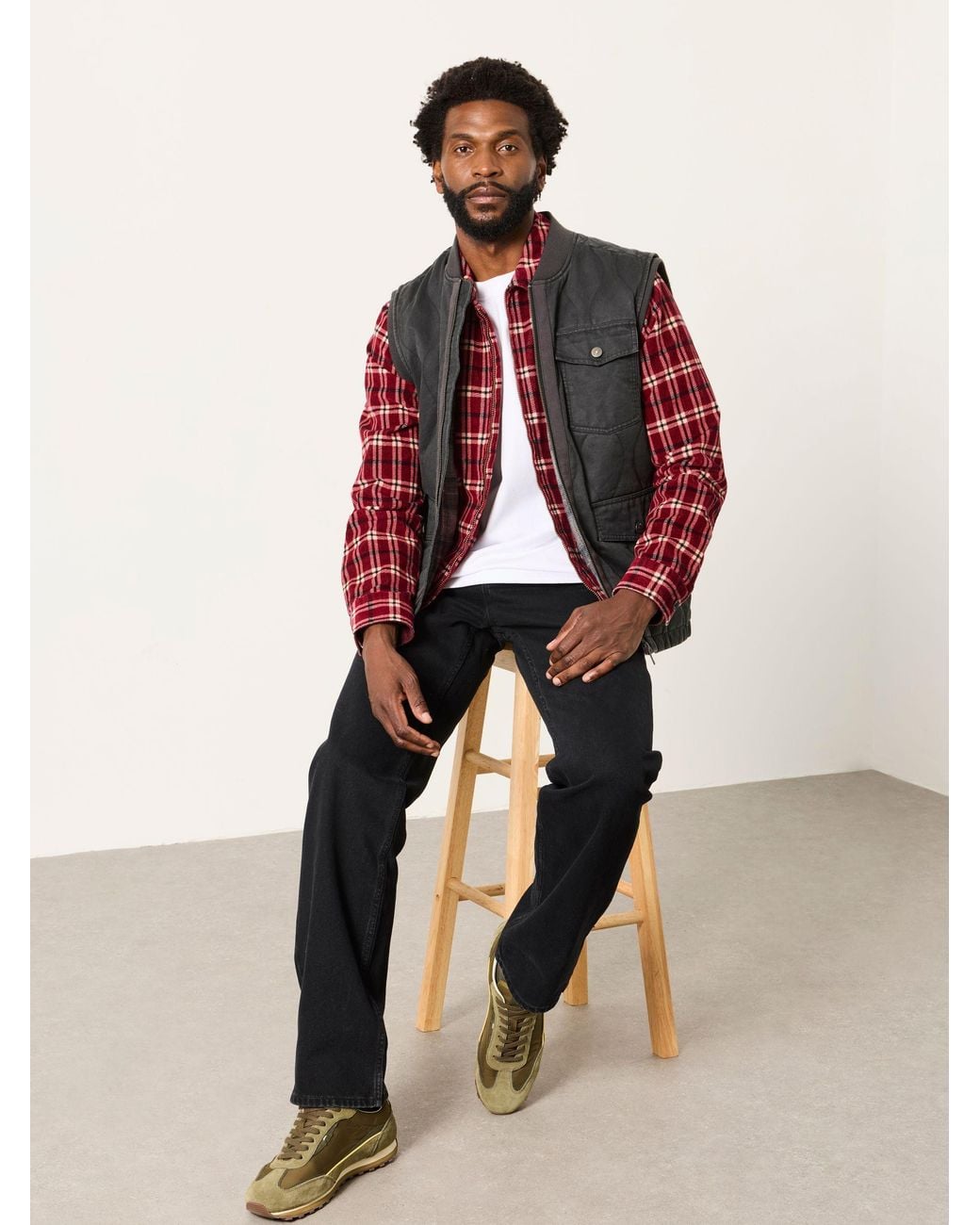 FatFace Black Fatface Relaxed Straight Fit Jeans for men