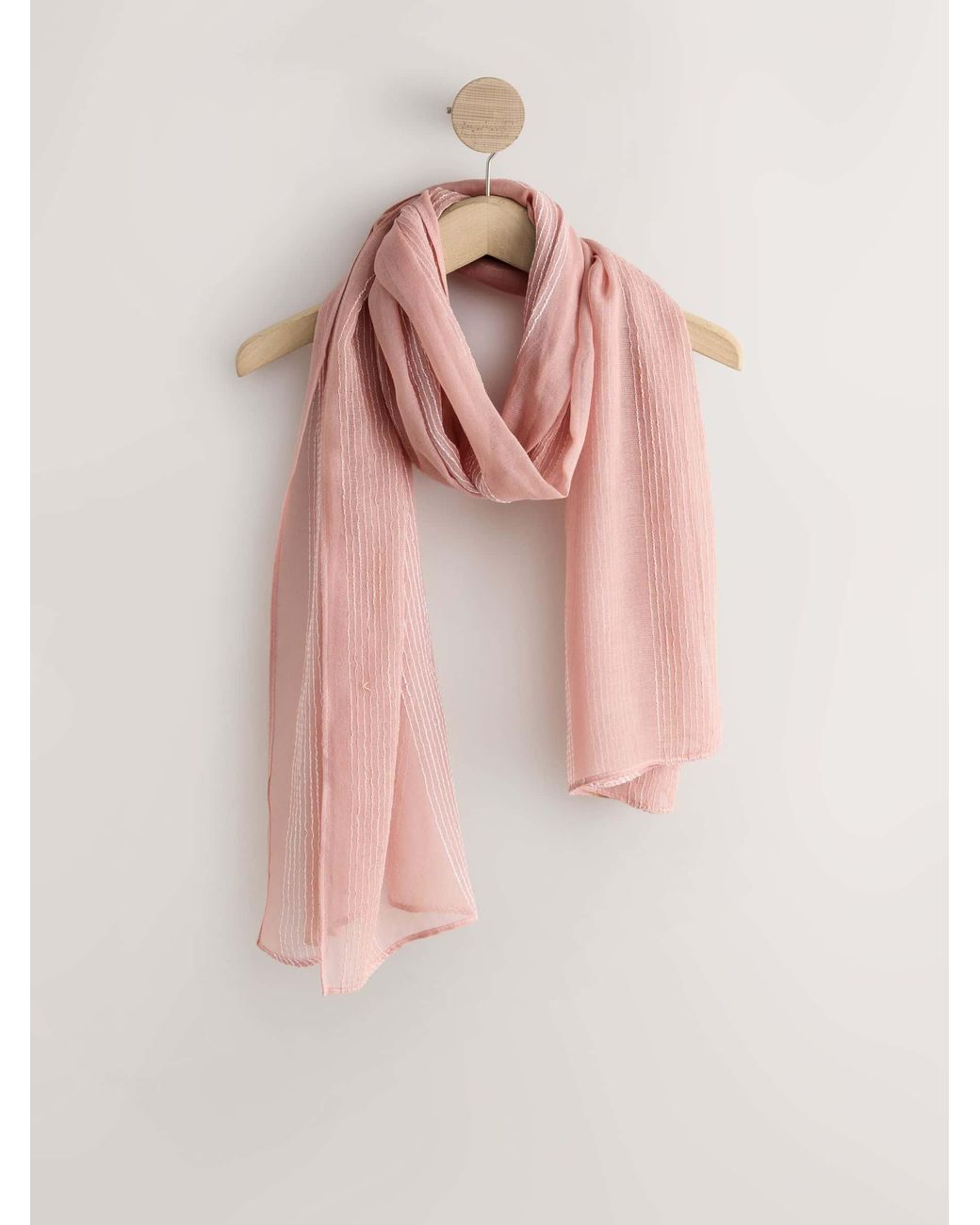 Next Pink Sparkle Stripe Lightweight Scarf