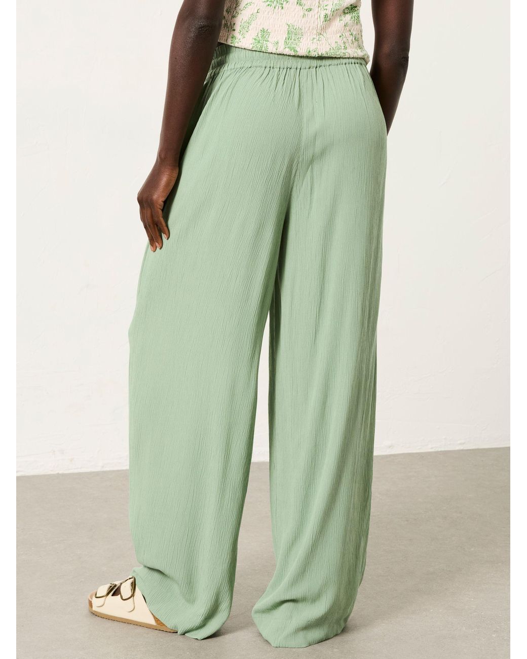 FatFace Green Melissa Palazzo Trousers