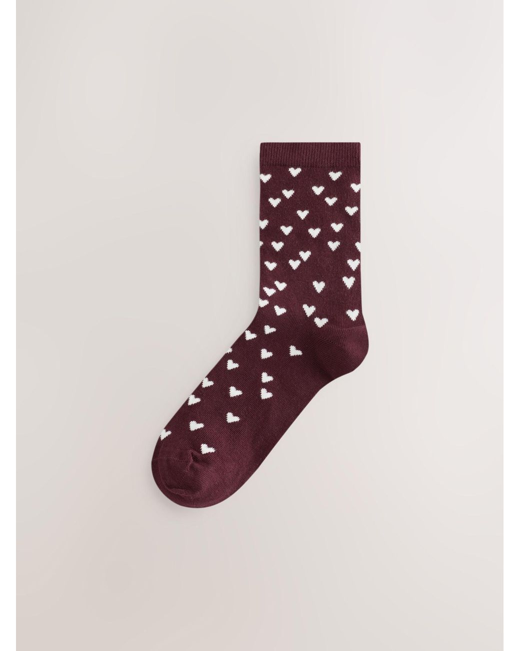 Next Natural Multi Hearts Pattern Ankle Socks 5 Pack