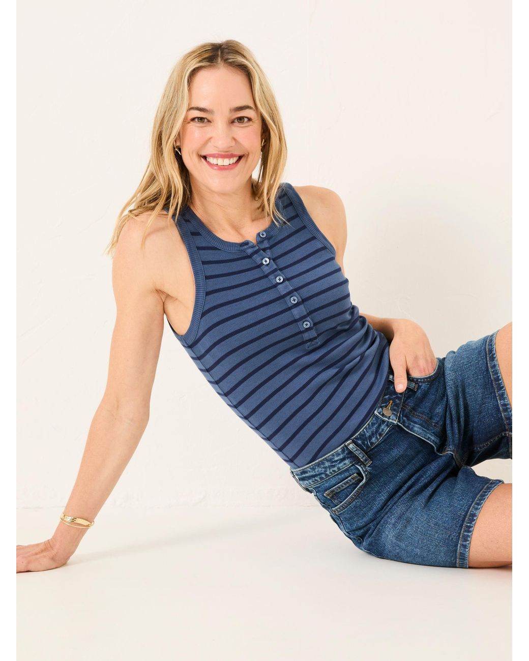 FatFace Blue Harlyn Harlyn Denim Shorts