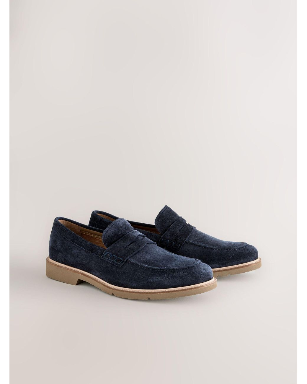 Next Blue Extralight Suede Loafers for men