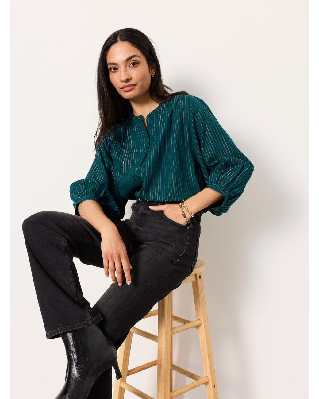 FatFace Blue Ellen Blouse