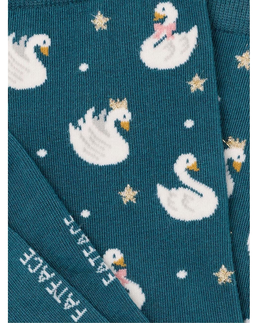 FatFace Blue Fatface Swan Socks