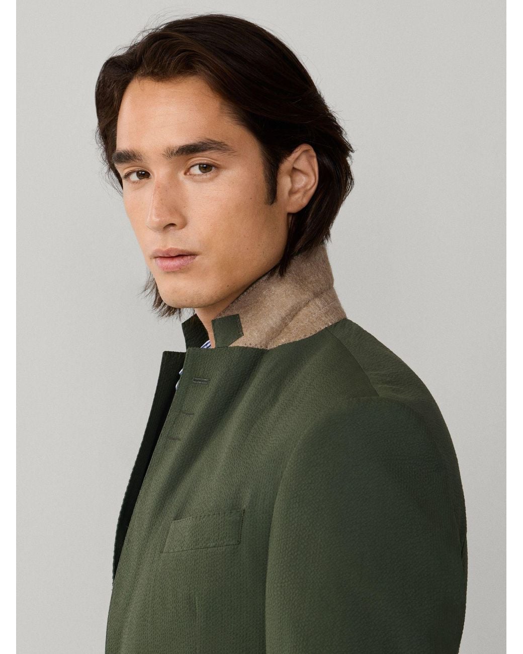 Hackett Green Seersucker Blazer for men