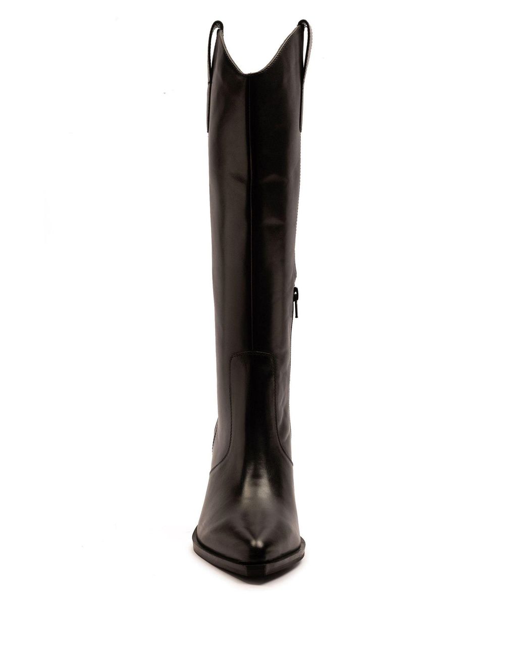 OFF THE HOOK Black Austin Pointed-Toe Knee-High Western Boots
