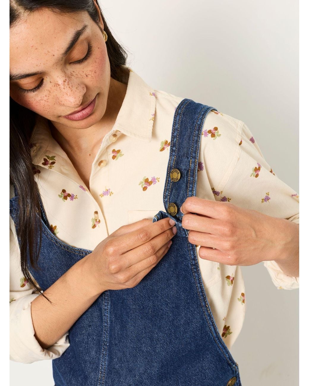 FatFace Blue Raffles Dungaree