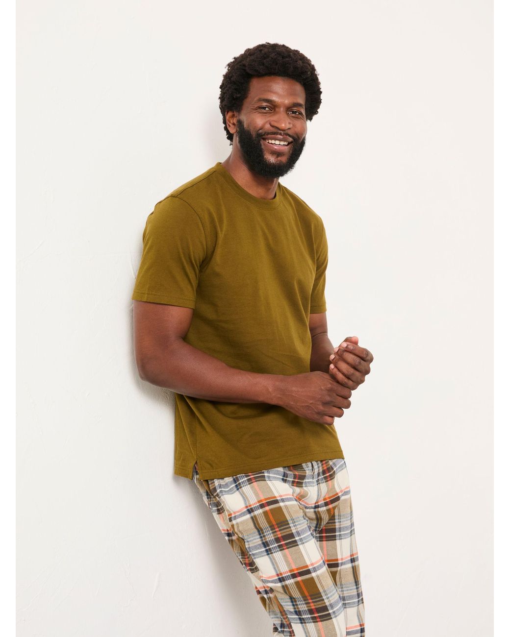 FatFace Natural Beale Check Pyjama Set for men