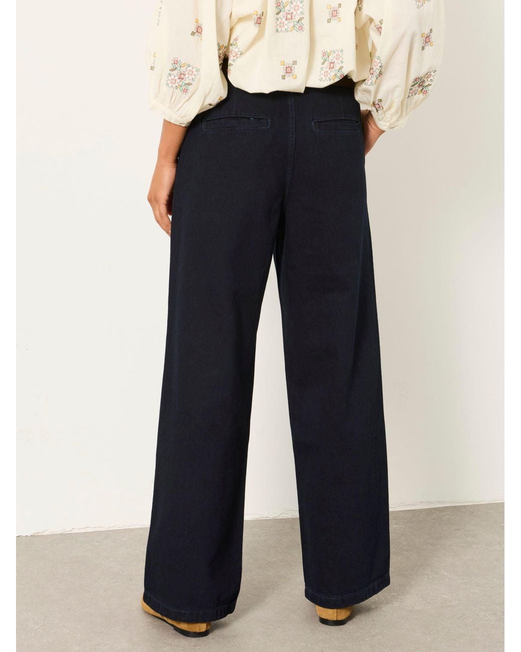 FatFace Blue Maya Pleat Jeans