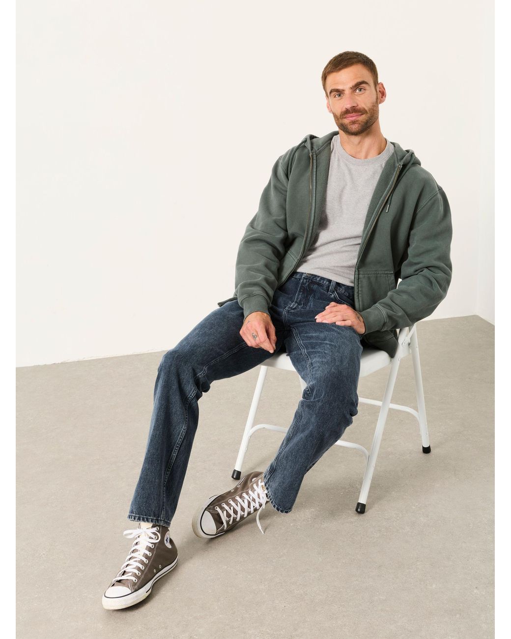 FatFace Blue Straight Fit Jeans for men