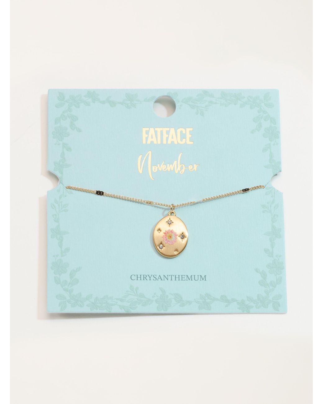 FatFace Natural Fatface November Birth Flower Necklace