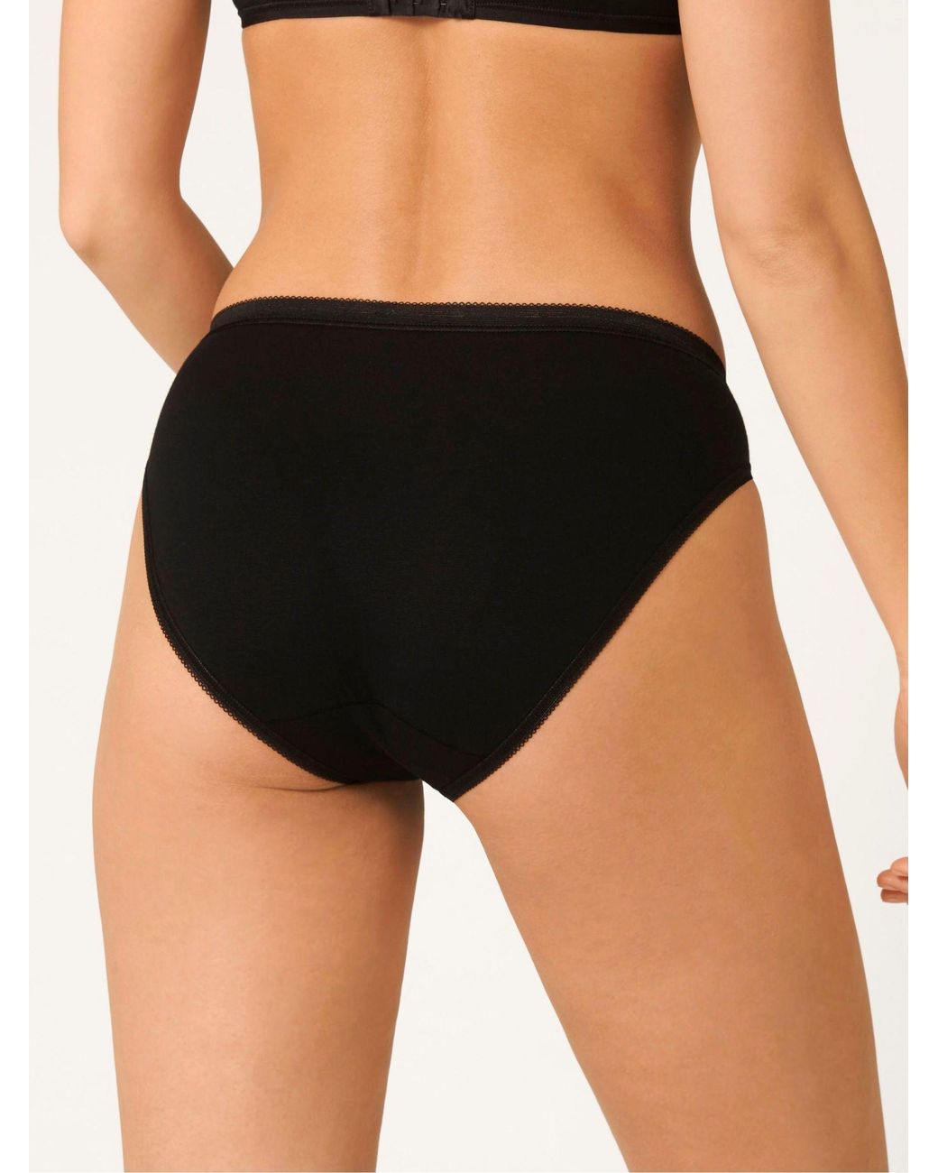 Sloggi Black High Leg Basic+ Maxi Knickers 3 Pack