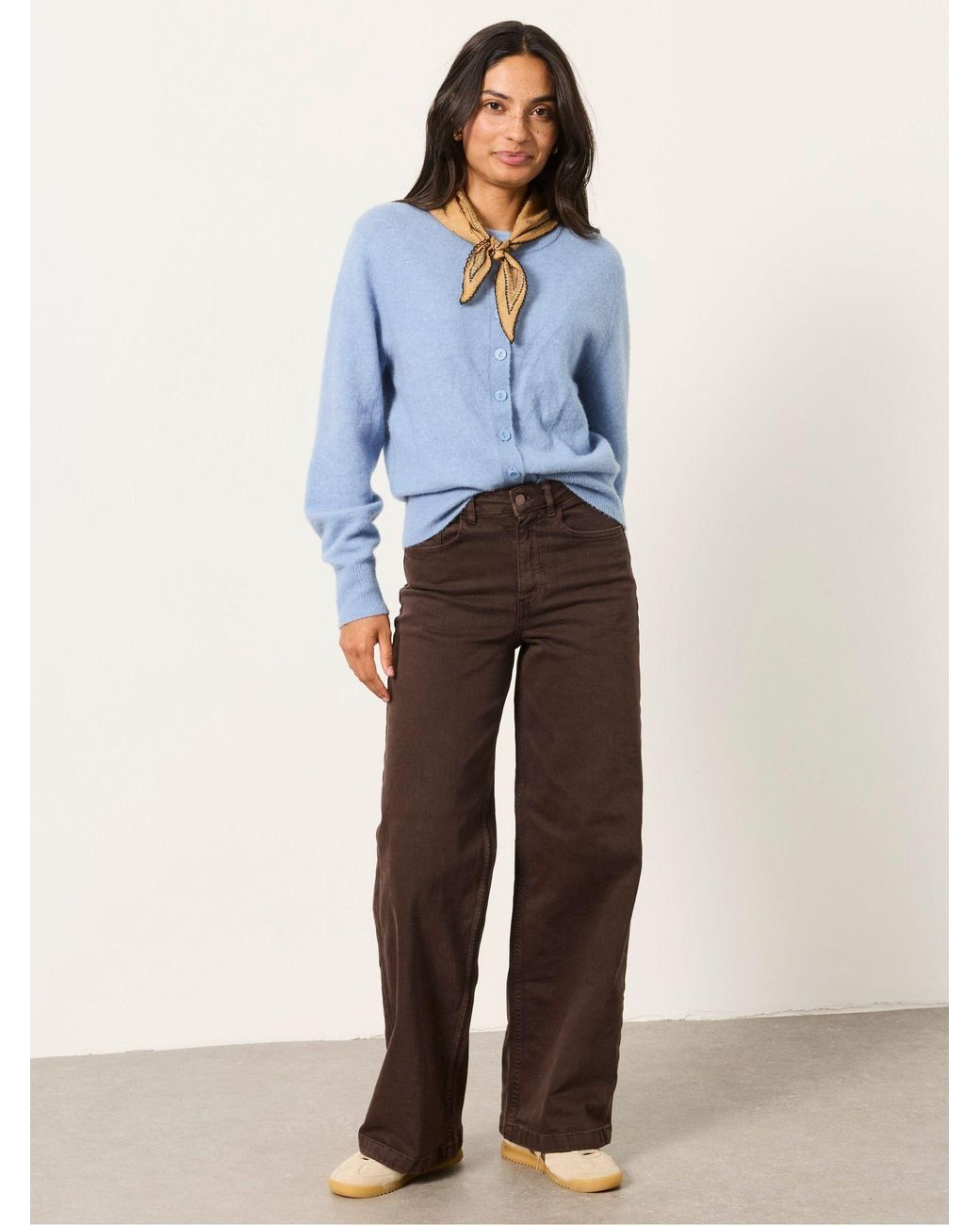 FatFace Brown Welling Wide Leg Jeans