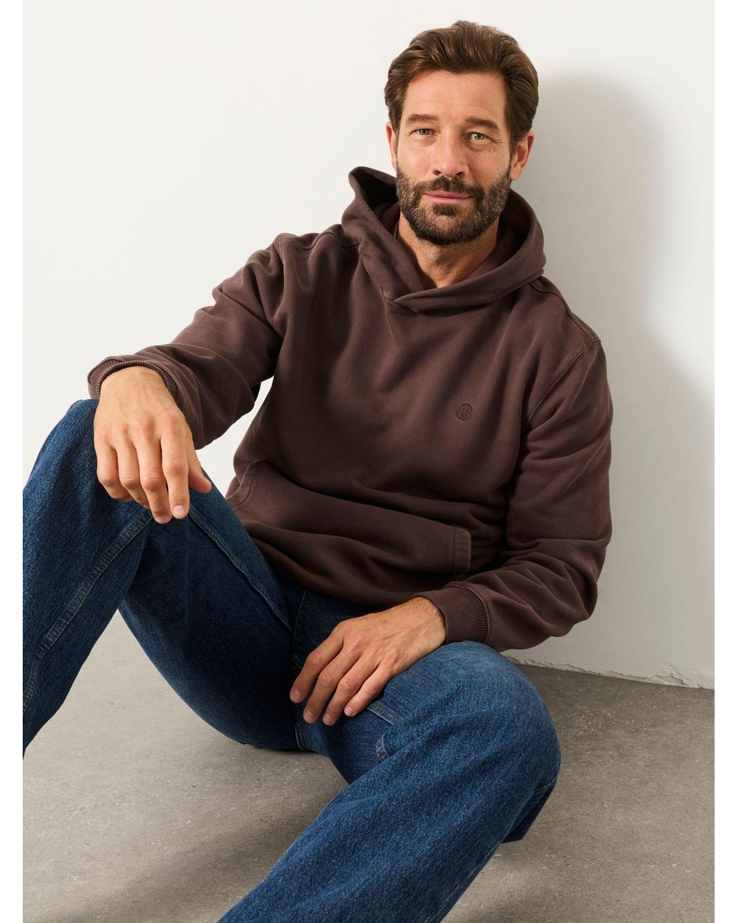FatFace Brown Hayle Overhead Hoodie for men