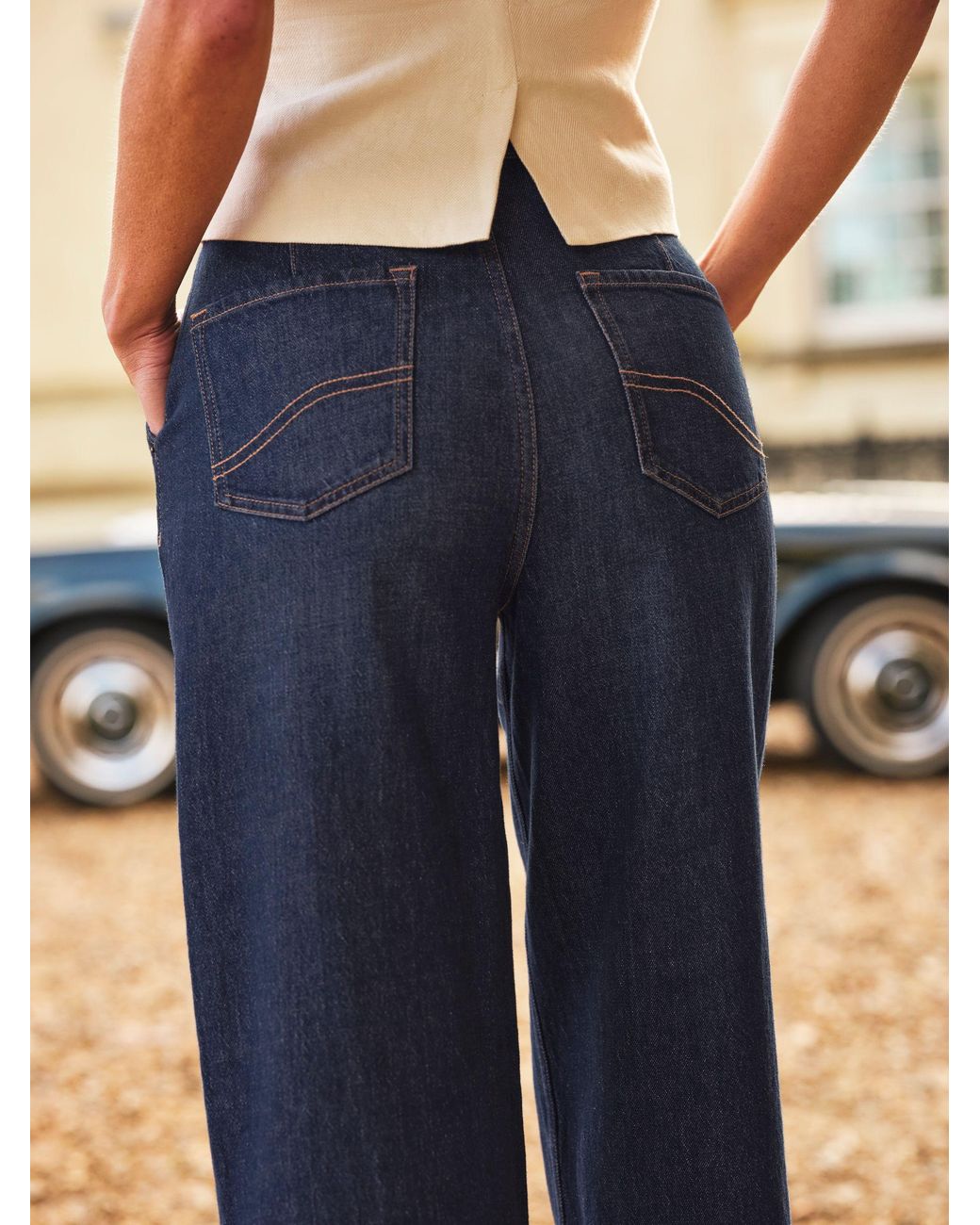 FatFace Blue Fatface Reki Wide Leg Jeans