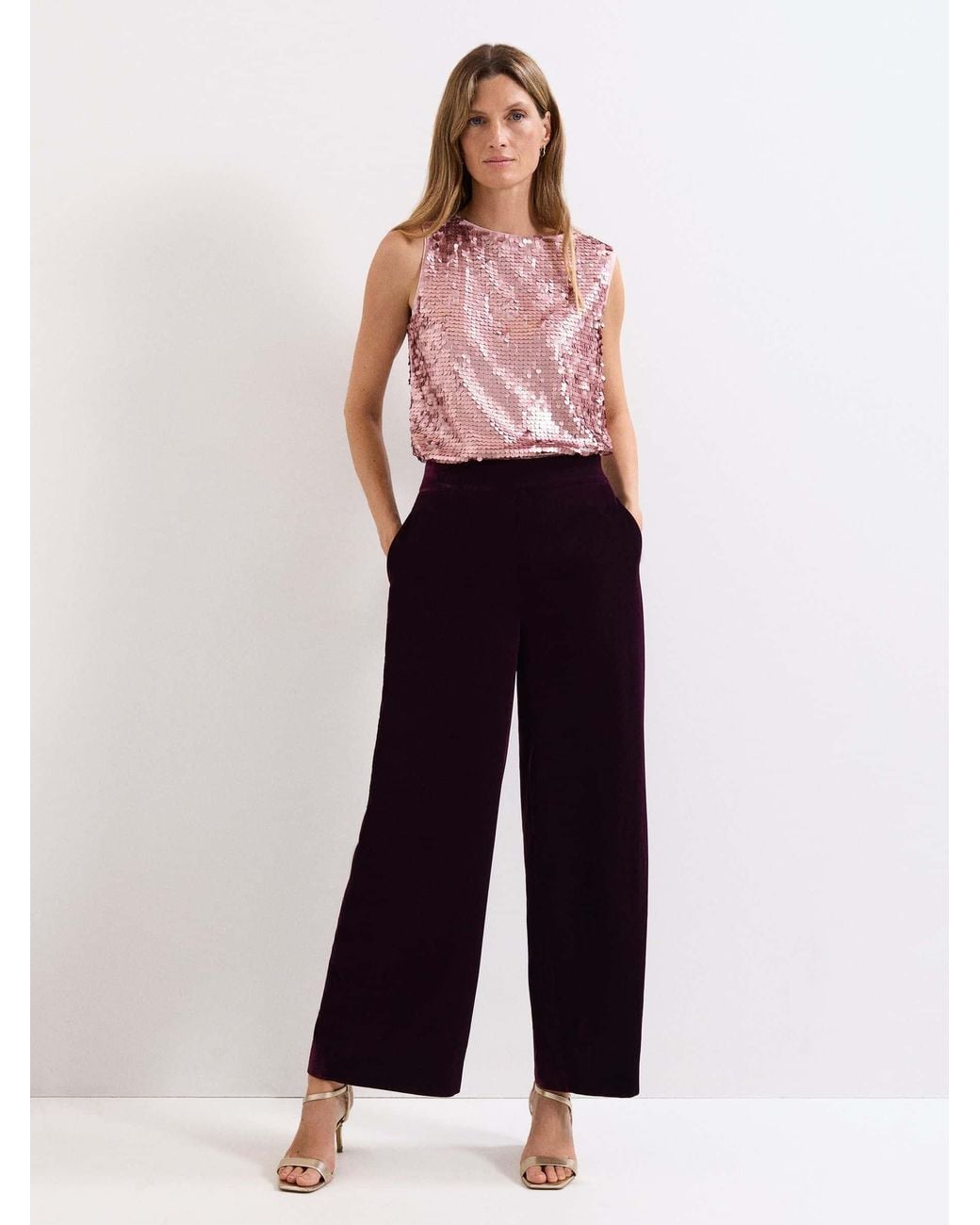 Phase Eight Pink Tasha Sequin Top
