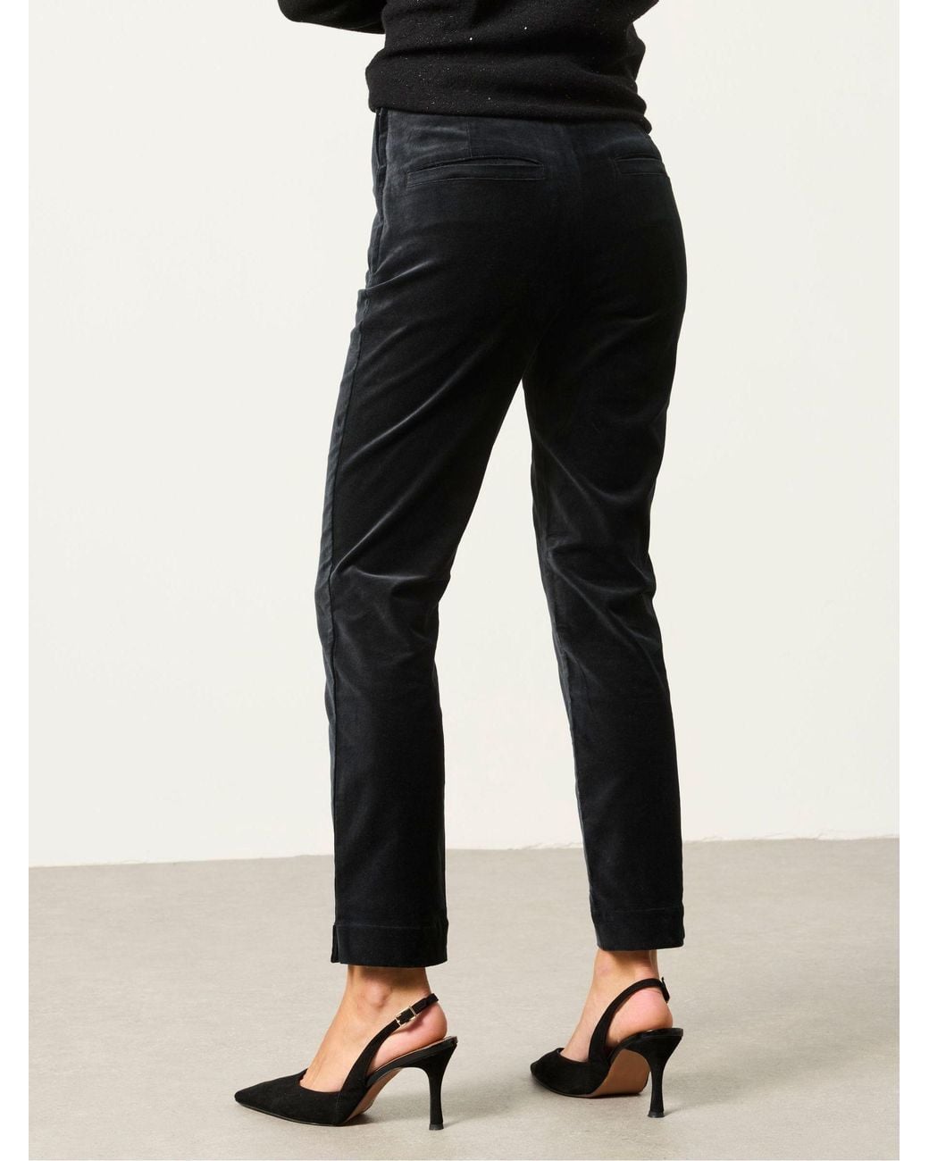FatFace Black Katy Petite Kick Flare Trousers