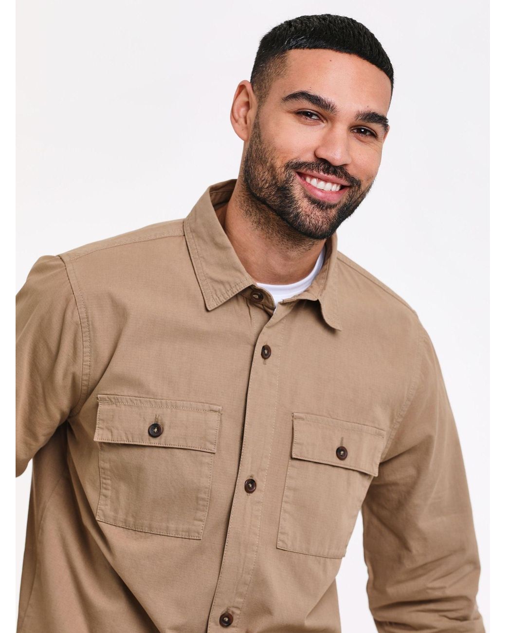 Threadbare Leichte Hemdjacke in White für Herren