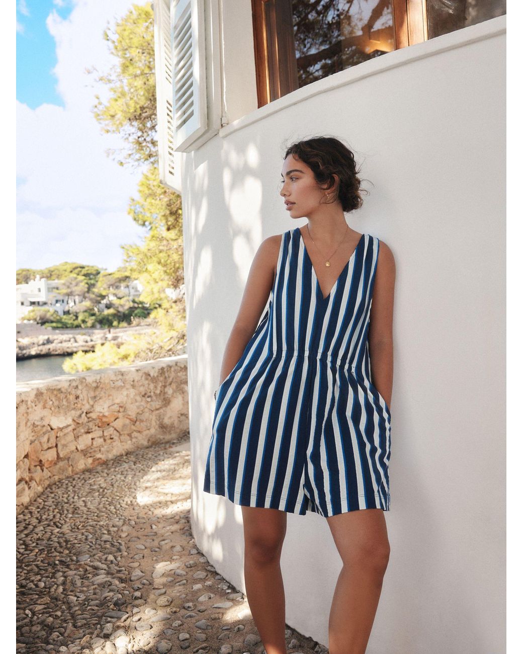 Next Blue Jersey Summer Playsuit